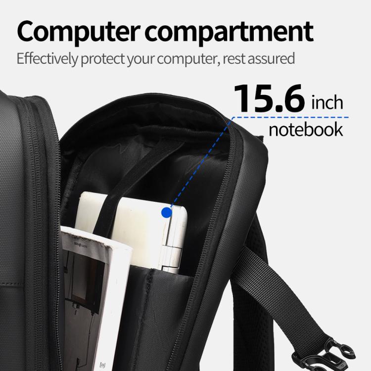 WEIXIER B759 Simple Expandable Men Shoulder Bag Large Capacity Laptop Backpacks – Wear-resistant