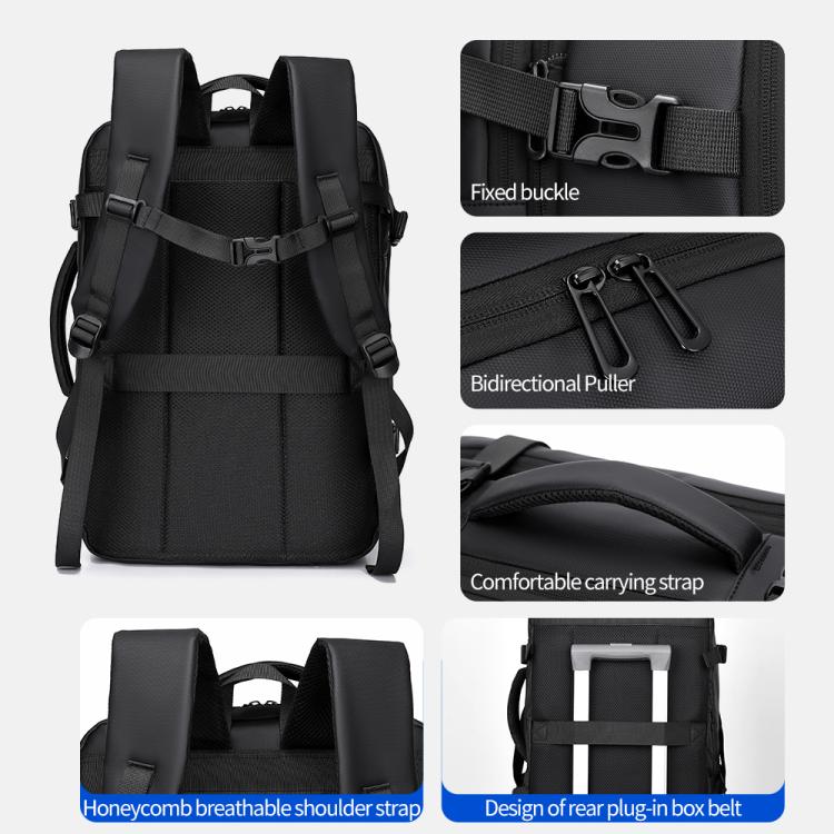 WEIXIER B759 Simple Expandable Men Shoulder Bag Large Capacity Laptop Backpacks – Wear-resistant