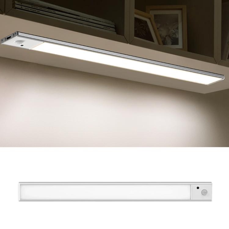 Rechargeable Motion Sensor Light Bar Cabinet Wardrobe Lamp With Remote Control, 20cm Silver, 40cm Silver, 60cm Silver, 80cm Silver, 20cm Black, 40cm Black, 60cm Black, 80cm Black 20cm Silver