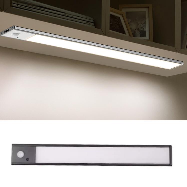 Rechargeable Motion Sensor Light Bar Cabinet Wardrobe Lamp With Remote Control, 20cm Silver, 40cm Silver, 60cm Silver, 80cm Silver, 20cm Black, 40cm Black, 60cm Black, 80cm Black – Magnetic 60cm Black
