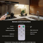 Rechargeable Motion Sensor Light Bar Cabinet Wardrobe Lamp With Remote Control, 20cm Silver, 40cm Silver, 60cm Silver, 80cm Silver, 20cm Black, 40cm Black, 60cm Black, 80cm Black