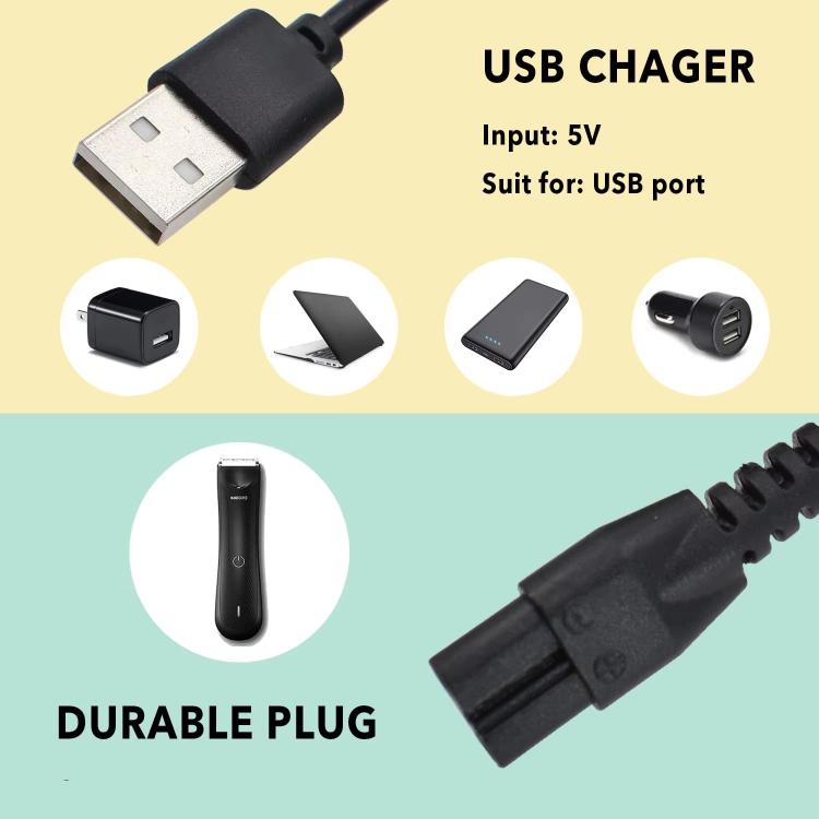 For Manscaped Lawn Mower Trimmer USB Charging Cable Charger Cord, USB Charging Cable – TPU