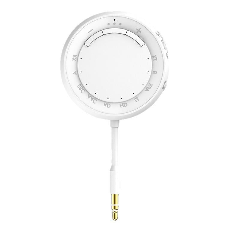 2-in-1 Bluetooth 5.4 Audio Adapter with Qualcomm Chip Low Latency Wireless Transmitter/Receiver for Car/Home, M166 – Fast Charging, Bluetooth M166 White