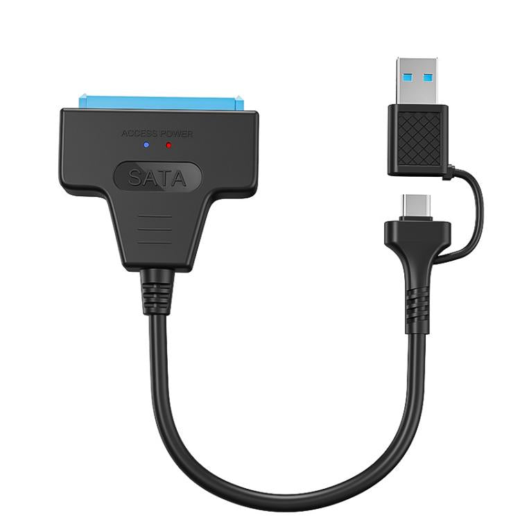 USB 3.0/USB-C to SATA 22-Pin Adapter Cable for 2.5-inch Laptop HDD/SSD, 25cm – Durable Build, Easy to Use 25cm