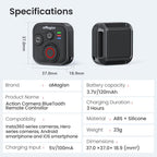 aMagisn Wireless Bluetooth Remote Control for Insta360, GoPro Hero Cameras & Smartphones - 50m Long Range, AM22