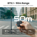 aMagisn Wireless Bluetooth Remote Control for Insta360, GoPro Hero Cameras & Smartphones - 50m Long Range, AM22