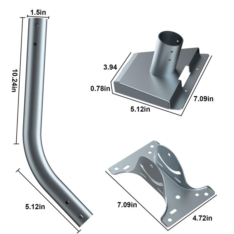 For Starlink Gen 3 / V4 Bracket Base Set, Curved Pole, Straight Pole – Wear-resistant