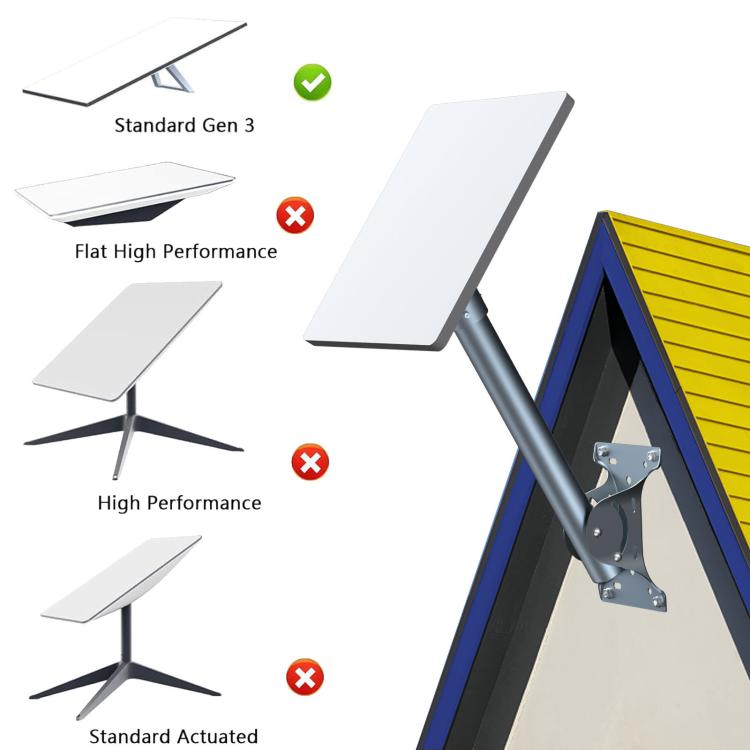 For Starlink Gen 3 / V4 Bracket Base Set, Curved Pole, Straight Pole – Wear-resistant