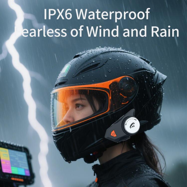 M9 Motorcycle Helmet Bluetooth Headset IPX6 Waterproof, Auto Answer, HD Sound for Riders/Delivery/Group Intercom, M9