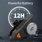 M9 Motorcycle Helmet Bluetooth Headset IPX6 Waterproof, Auto Answer, HD Sound for Riders/Delivery/Group Intercom, M9