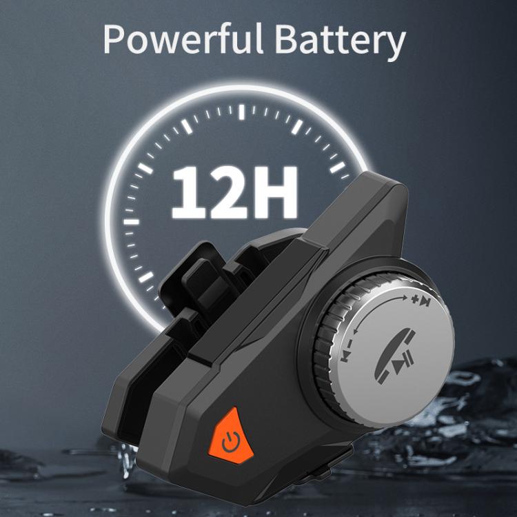 M9 Motorcycle Helmet Bluetooth Headset IPX6 Waterproof, Auto Answer, HD Sound for Riders/Delivery/Group Intercom, M9
