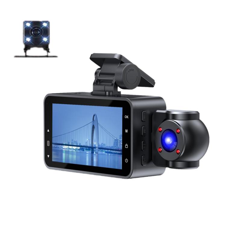1080P HD Infrared Night Vision XWIFI Interconnected Driving Recorder, Two-recording, Three-recording – TPU Three-recording