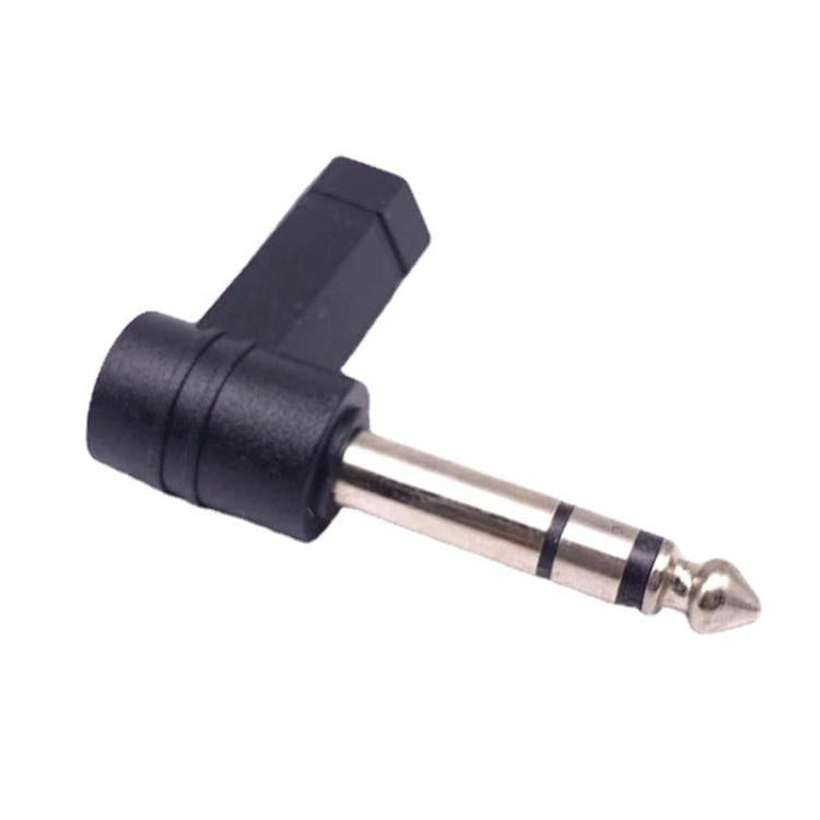 6.35mm To 3.5mm Plug 90 Degree Headphone Microphone Audio Adapter, 6.35mm To 3.5mm – TPU