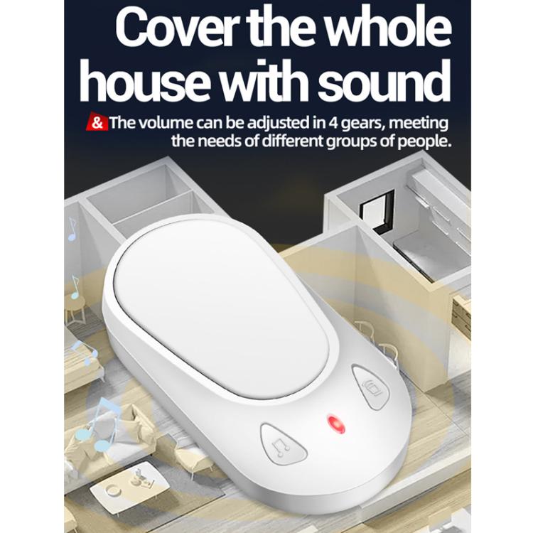 ANENG Home Intelligent Electronic Remote Control Waterproof Wireless Doorbell, One Press One Ring, One Press Two Rings, Two Presses One Ring