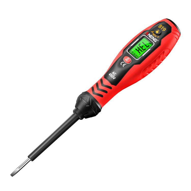 ANENG Digital Display High-Precision Intelligent Induction Test Pen, Red Flat Head, Yellow Flat Head, Red Cross Head, Yellow Cross Head Red Flat Head