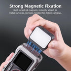 For DJI Action 5 Pro/ Action 4 Flymile 20 LEDs Magnetic Fill Light Rechargeable Video Light 3000K/4440K/8700K Adjustable, For DJI Action 5 Pro/ Action 4