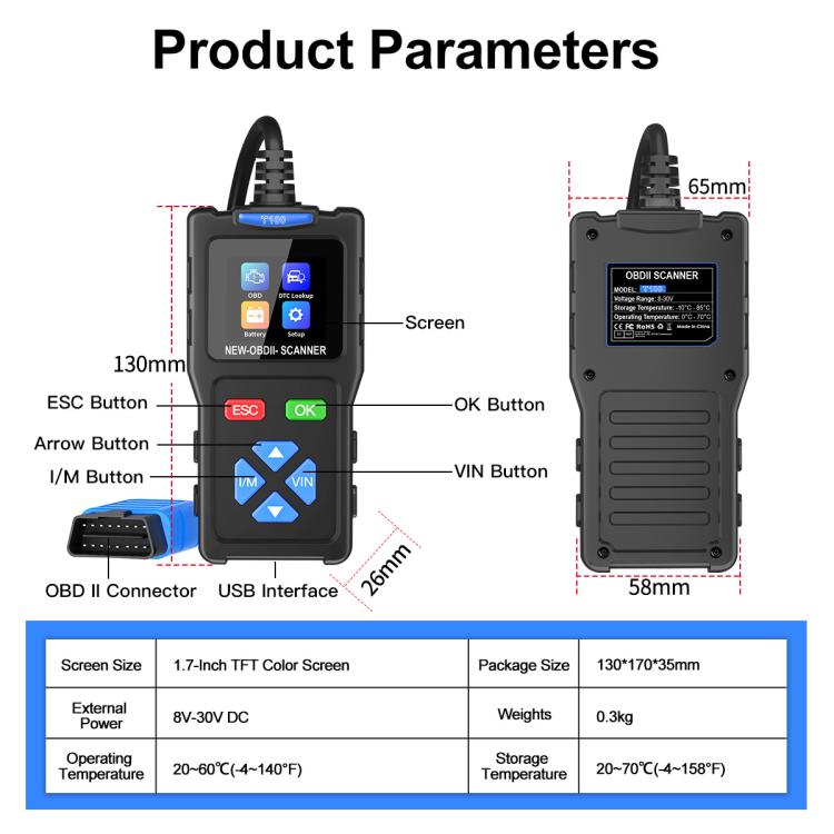 Car Fault Diagnostic Instrument OBD2 Car Engine Tester – Durable Build, Easy to Use