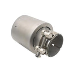 Car Inclined Stainless Steel Muffler Exhaust Pipe, 76x101mm Black, 76x101mm Silver, 76x114mm Black, 76x114mm Silver