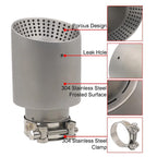 Car Inclined Stainless Steel Muffler Exhaust Pipe, 76x101mm Black, 76x101mm Silver, 76x114mm Black, 76x114mm Silver