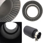 Car Inclined Stainless Steel Muffler Exhaust Pipe, 76x101mm Black, 76x101mm Silver, 76x114mm Black, 76x114mm Silver