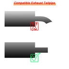 Car Inclined Stainless Steel Muffler Exhaust Pipe, 76x101mm Black, 76x101mm Silver, 76x114mm Black, 76x114mm Silver