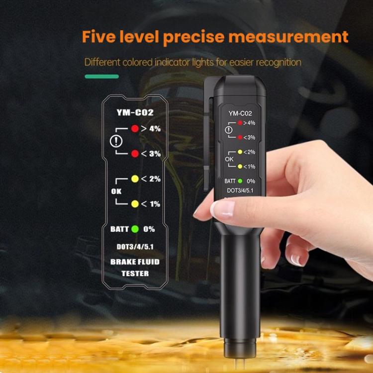 Automobile Brake Oil Detection Pen Brake Fluid Moisture Tester, YM-C02 – Durable Build, Easy to Use