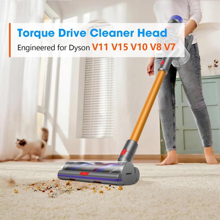 100W High-Torque Brush Head For Dyson V7/V8/V10/V11/V15 Vacuum Cleaner Adjustable Suction Power, 100W High-Torque Brush Head – Durable Build, Easy to Use