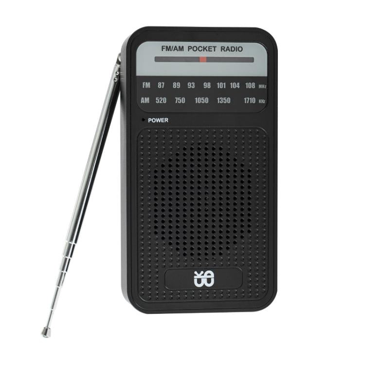 Portable Pointer AM/FM Full Channel Radio Black