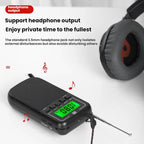 Portable FM/AM/SW Multi-Band High-Sensitivity Clock-Controlled Radio Player, For EU, For US
