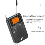 Portable FM/AM Clock-Controlled Stereo Pocket Radio Player – Magnetic, TPU, For EU, For US