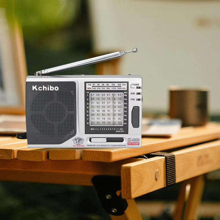 Kchibo 10-Band AM/FM/SW Portable Radio with High-Fidelity Speaker Compact Mini Multi-Band Receiver, KK-9803