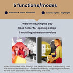 Wireless Infrared Sensor Split Supermarket Welcome Doorbell, Infrared Sensor Doorbell