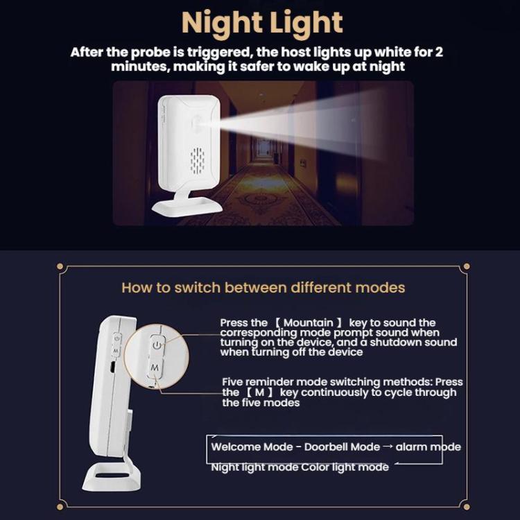 Wireless Infrared Sensor Split Supermarket Welcome Doorbell, Infrared Sensor Doorbell
