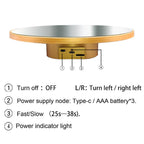 Multi-purpose Mirror Electric Rotating Disc Battery / USB Powered Photography Live Display Stand, 16cm White, 16cm Black, 16cm Gold, 25cm White, 25cm Black, 25cm Gold