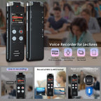 Portable HD Noise-Cancelling Voice-Activated Digital Voice Recorder For Conferences, 64GB, 128GB