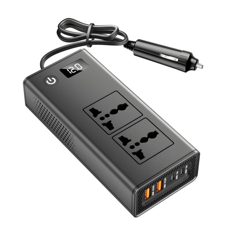 DC12V 200W Fast Charging QC3.0 PD Car Cigarette Lighter Portable Inverter, 110V US Plug, 220V Universal – Fast Charging, TPU 220V Universal