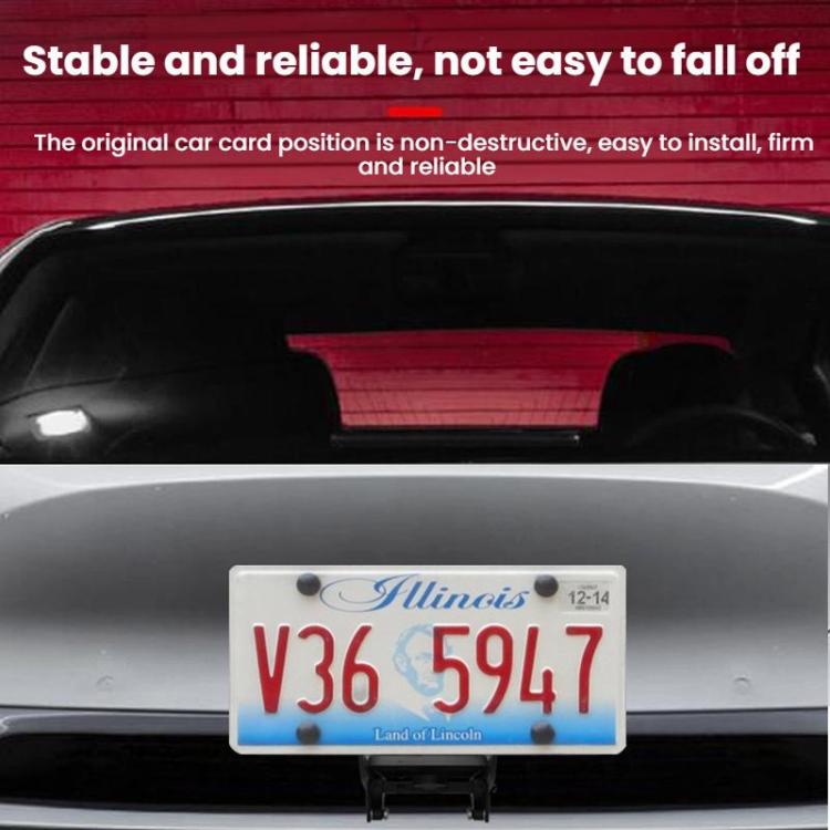 For Tesla 2024+ Model 3 Highland US Standard Punch-Free License Plate Frame – Aluminum Alloy
