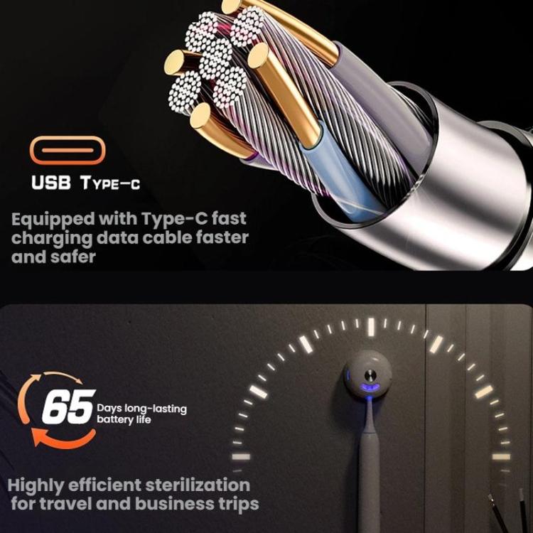 Smart Rechargeable Toothbrush UV Sterilizer and Storage Rack – Fast Charging
