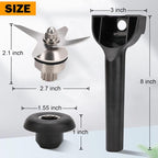 For Vitamix 5200 Stainless Steel Ice Breaker Accessory, Toothless Blade, Toothless Blade + Mushroom Head + Wrench, VT Plastic Wrench – Durable Build, Easy to Use