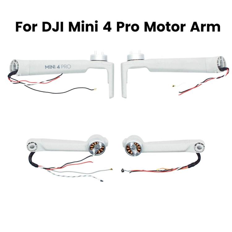 For DJI Mini 4 Pro Drones Arm With Motor Repair Parts, Left Front, Right Front, Left Rear, Right Rear – Durable Build, Easy to Use