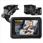 4.3 inch HD 1080P Car Baby Monitor, With USB With USB