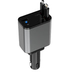PD30W Car Charger With Retractable Cable, TYPE-C+8 Pin, TYPE-C+TYPE-C, 8 Pin+8 Pin TYPE-C+8 Pin