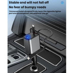 PD30W Car Charger With Retractable Cable, TYPE-C+8 Pin, TYPE-C+TYPE-C, 8 Pin+8 Pin