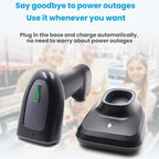 Long-range Wireless QR Code Barcode Scanner With Base, Single 2.4G, 2.4G + Bluetooth