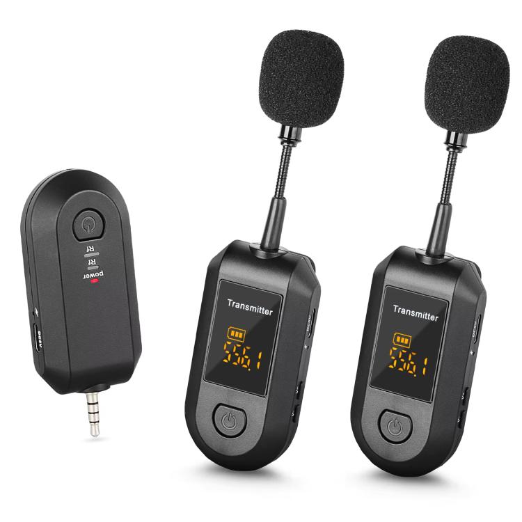 Wireless 2.4G Microphone Amplifier Portable Microphone, 1 In 1 Lapel Clip, 1 In 1 Headwear, 1 In 2 Lapel Clip, 1 In 2 Headwear 1 In 2 Lapel Clip