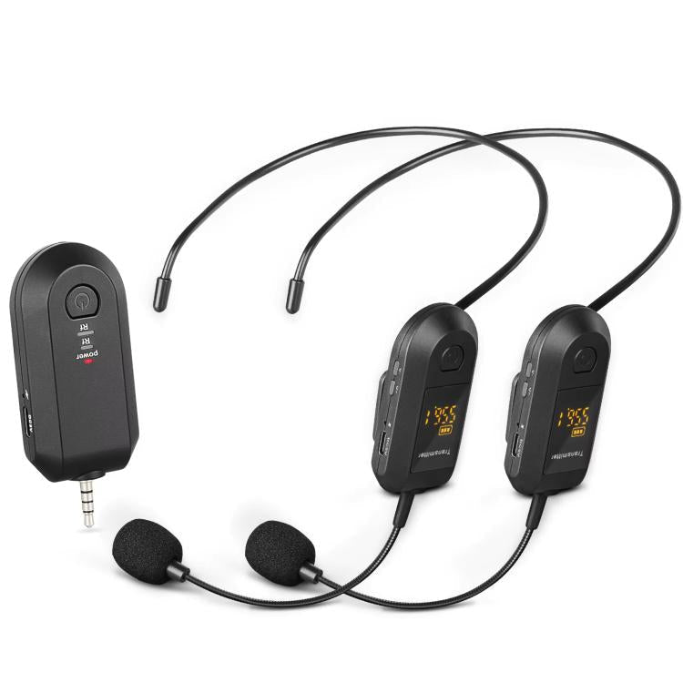 Wireless 2.4G Microphone Amplifier Portable Microphone, 1 In 1 Lapel Clip, 1 In 1 Headwear, 1 In 2 Lapel Clip, 1 In 2 Headwear 1 In 2 Headwear