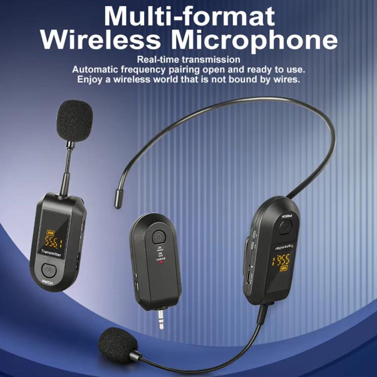 Wireless 2.4G Microphone Amplifier Portable Microphone, 1 In 1 Lapel Clip, 1 In 1 Headwear, 1 In 2 Lapel Clip, 1 In 2 Headwear – Durable Build, Easy to Use
