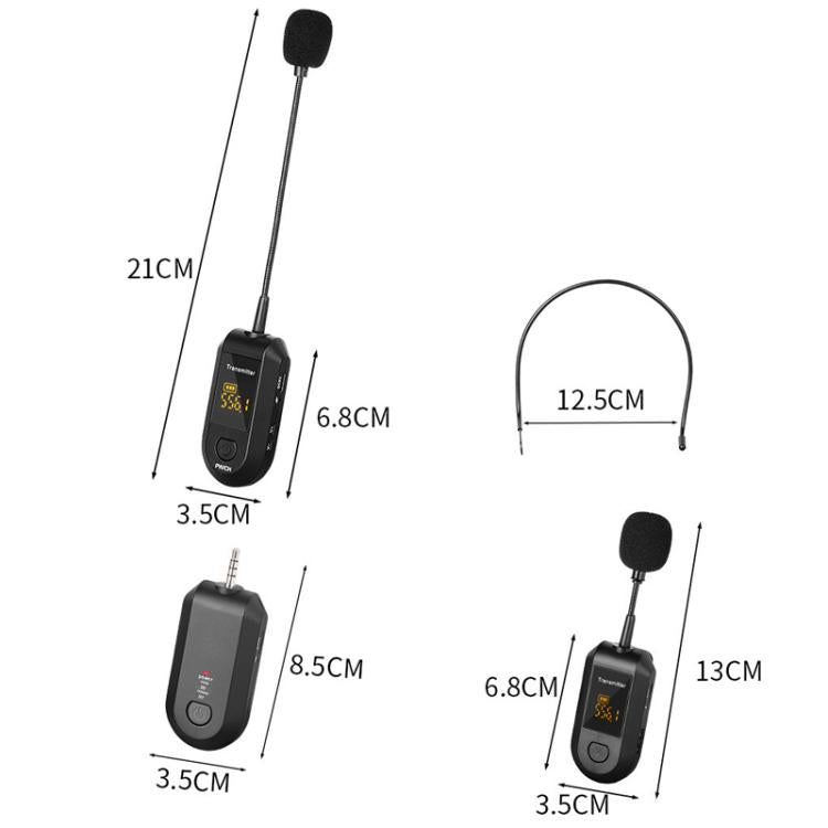 Wireless 2.4G Microphone Amplifier Portable Microphone, 1 In 1 Lapel Clip, 1 In 1 Headwear, 1 In 2 Lapel Clip, 1 In 2 Headwear – Durable Build, Easy to Use