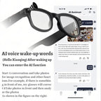 AIMB-G1 Smart Glasses with 5MP Camera & Real-Time AI Translation 1080P Stabilized Video, 3 Lens Kit, AIMB-G1 – Magnetic, Fast Charging, Bluetooth
