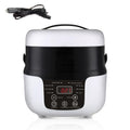 12V-24V 2L Car-Mounted Push-Button Rice Cooker, English, English + Battery Cable, Russian, Russian + Battery Cable English